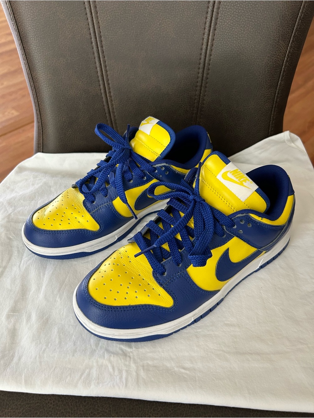 Nike Dunk Low Womens/Mens Sneakers in Blue and Yellow